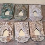 Neel Darshan — Blue Reflection Frame (Antique ivory with carved borders)