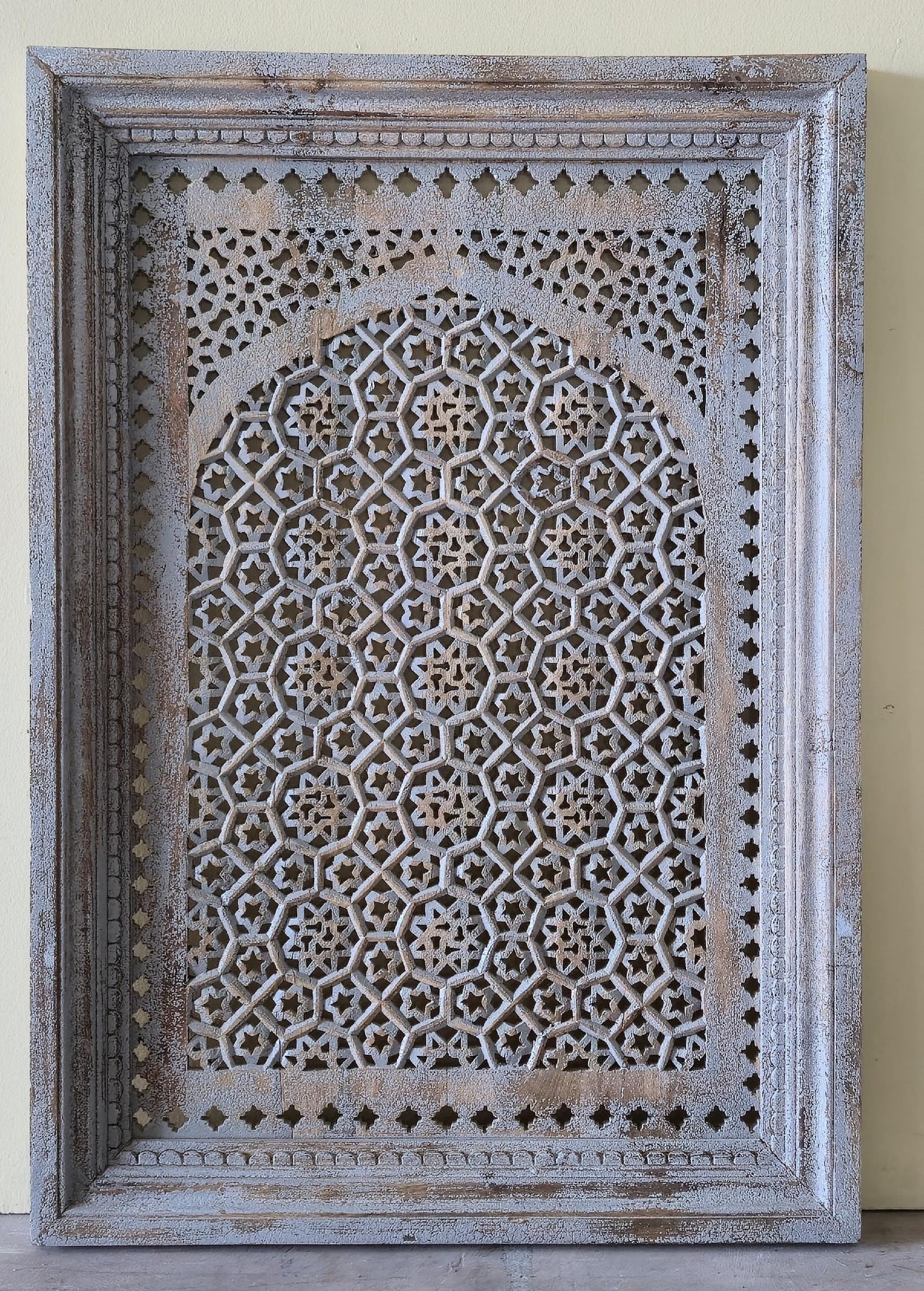 Patta Madhur — The Sweet Wooden Panel (Warm ochre with carved botanical border) - Image 1