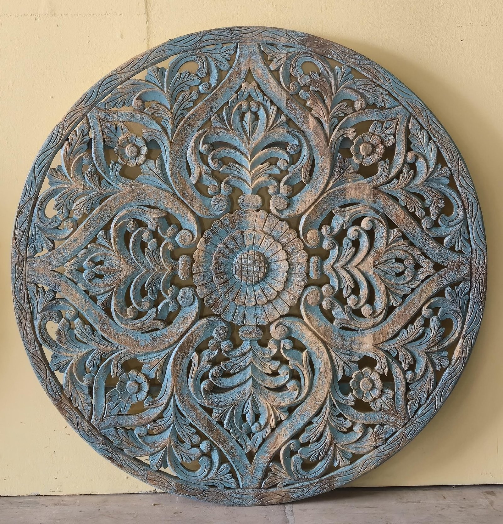 Patta Madhur — The Sweet Wooden Panel (Natural teak with carved relief) - Image 1