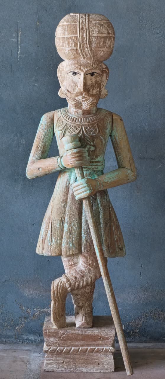 Dvarapala — The Gate Guardian (Folk painted uniform with vivid details) - Image 1