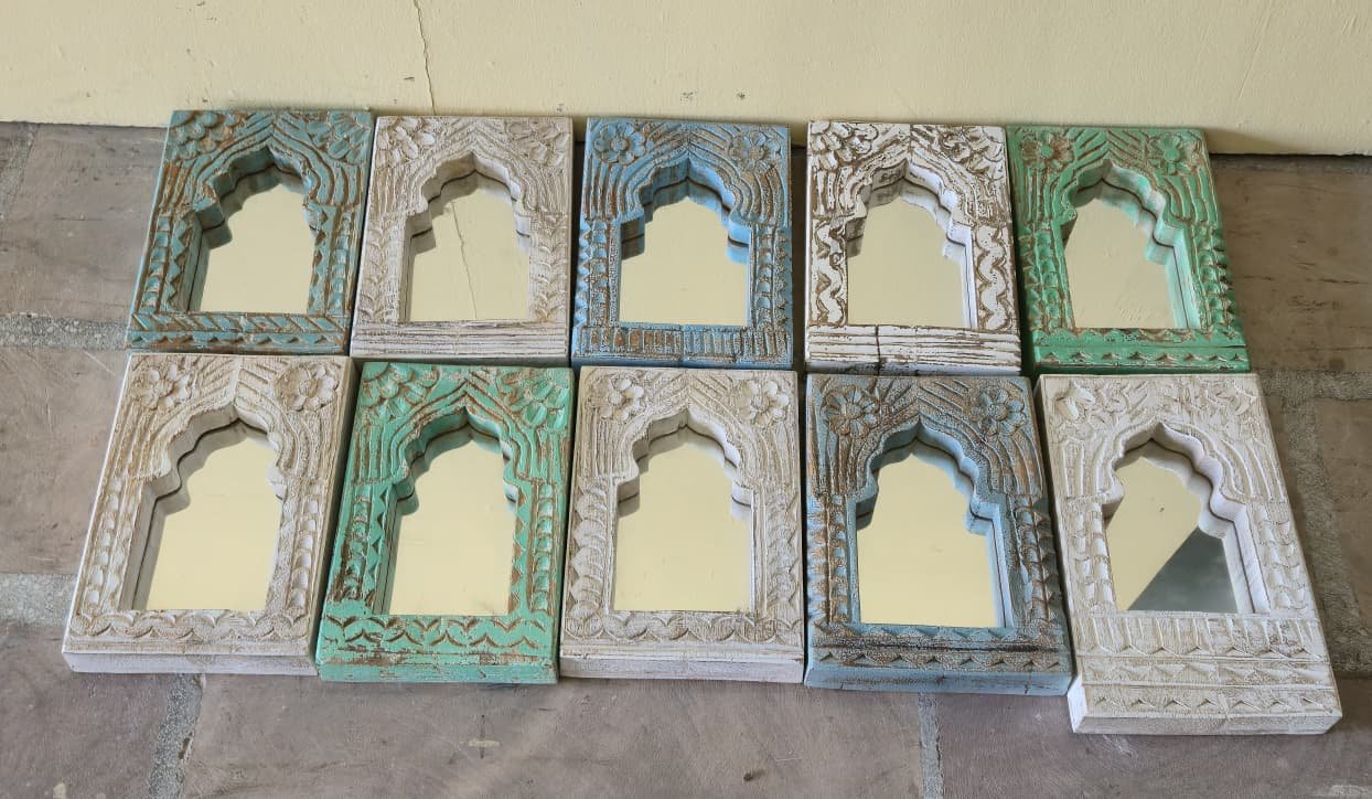 Shyam Pratibimb — The Dark Reflection Frame (Blue-grey with gold relief) - Image 1