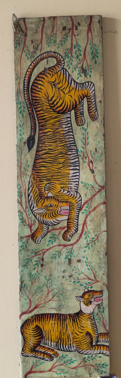 Patta Madhur — The Sweet Wooden Panel (Natural teak with carved relief) - Image 1